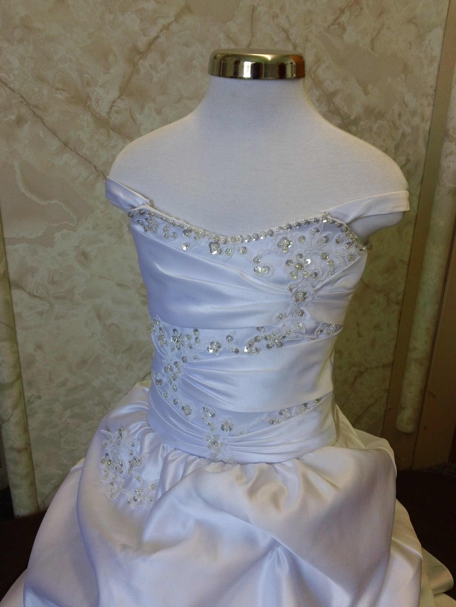 satin miniature bride dresses